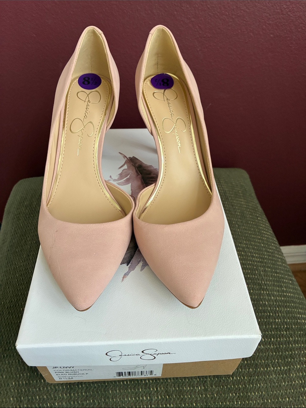Jessica Simpson Blush Pink Pointed Toe Pumps